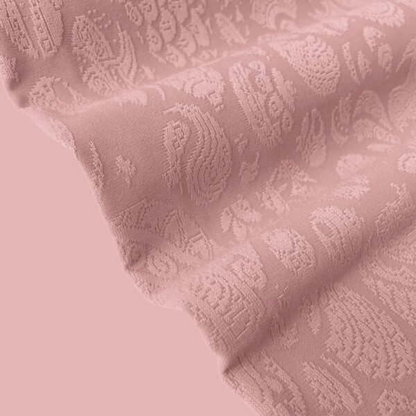 Pink jacquard knitted fabric