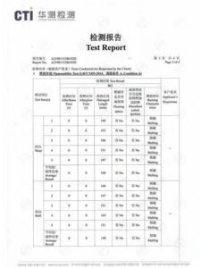 test report 2 of knitted manufacturer in China