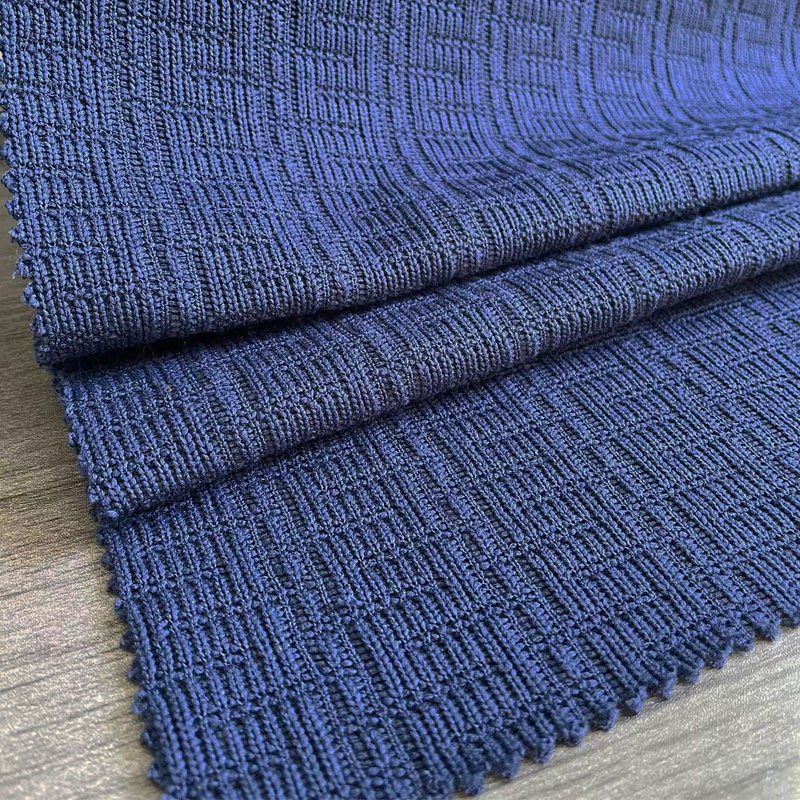 navy spandex knit fabric